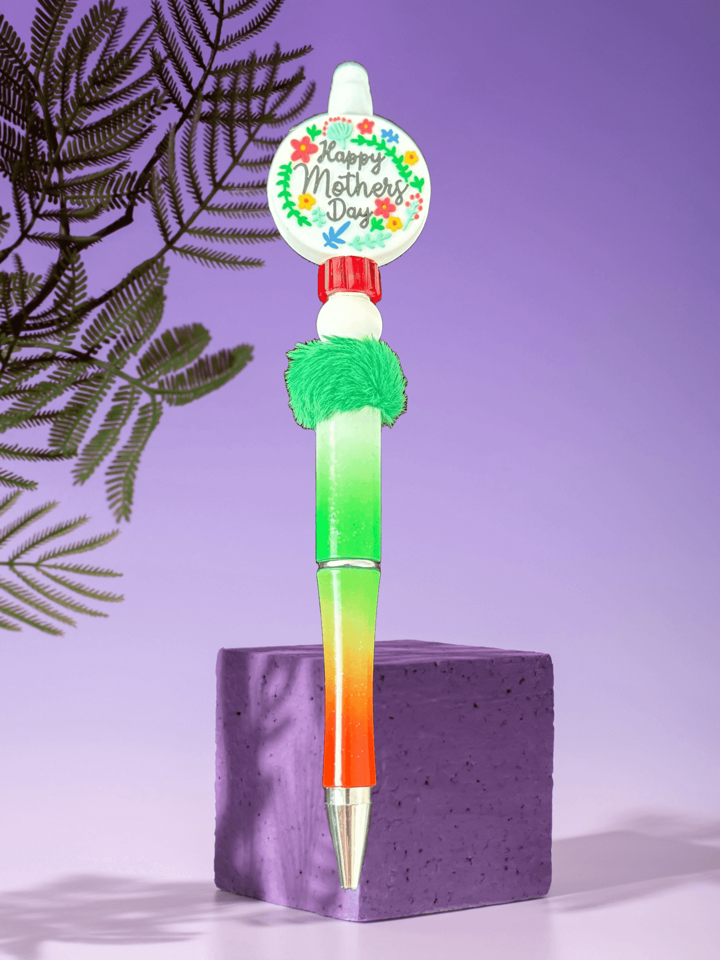 Pretty Kitty Pink Pen – Handmade Kawaii Beaded Pen for Planners