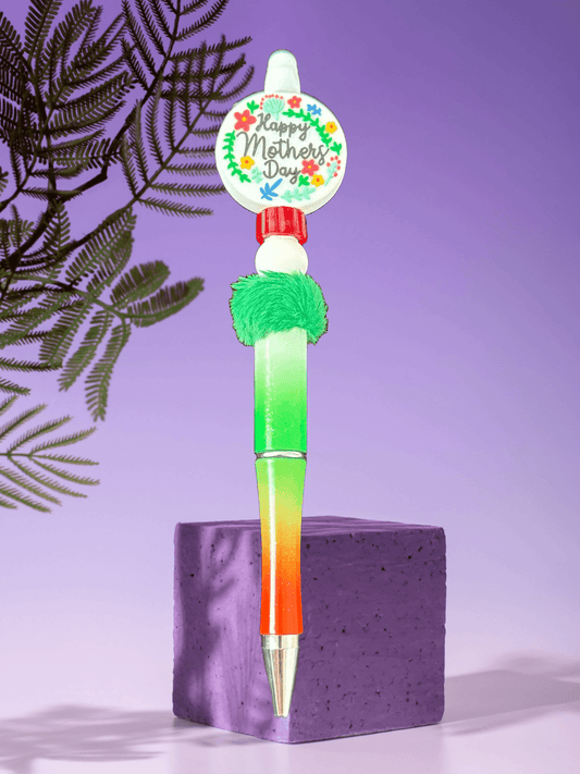 Pretty Kitty Pink Pen – Handmade Kawaii Beaded Pen for Planners