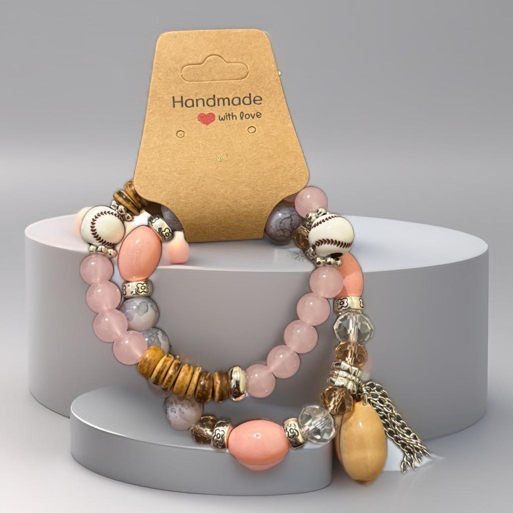 Elegant Earth Bracelet Set – Nature’s Charm & Sporty Style