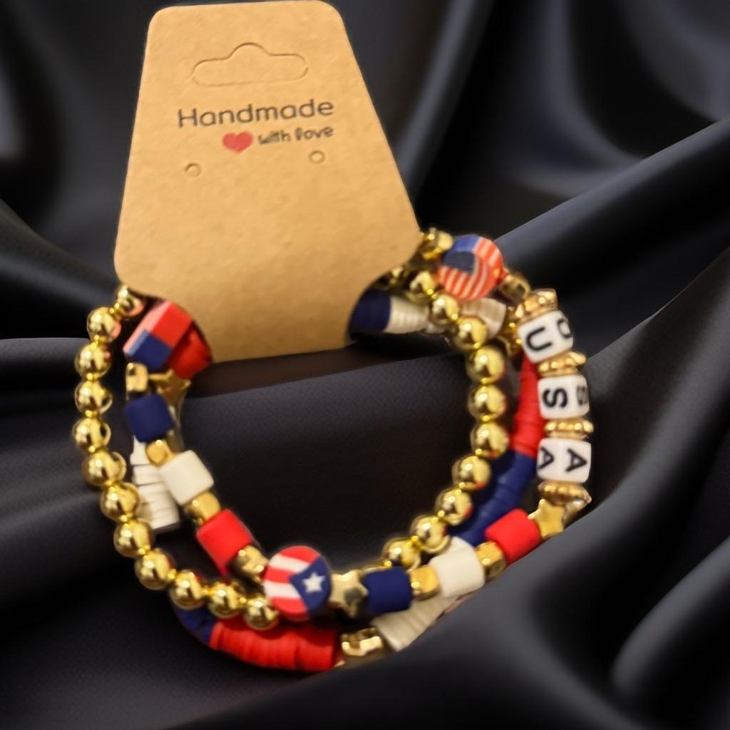 Patriotic Pride Bracelet Set – Bold & Proud