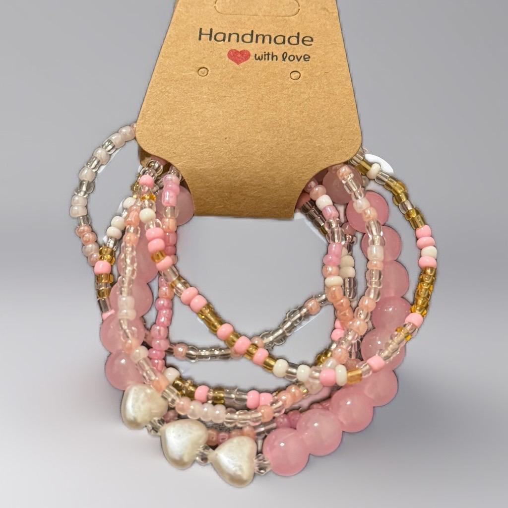 Blush Dreams Bracelet Set – Elegance in Pink