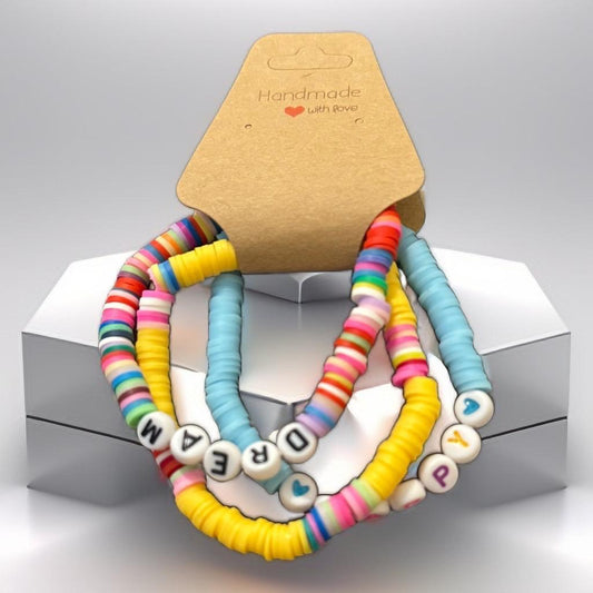Handmade Colorful Beaded Bracelets - Dream & Play Set