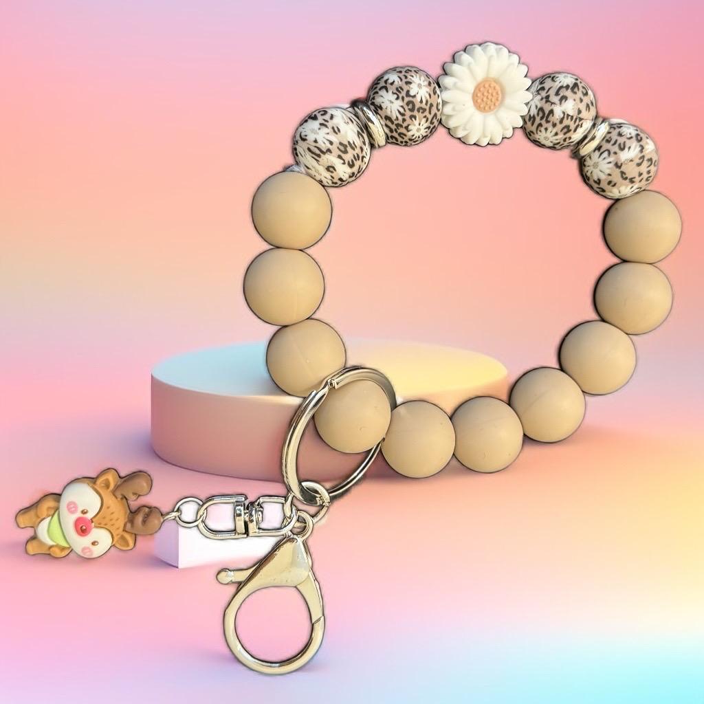 Playful Charm Keychain Bracelet - Adorable Handmade Accessory