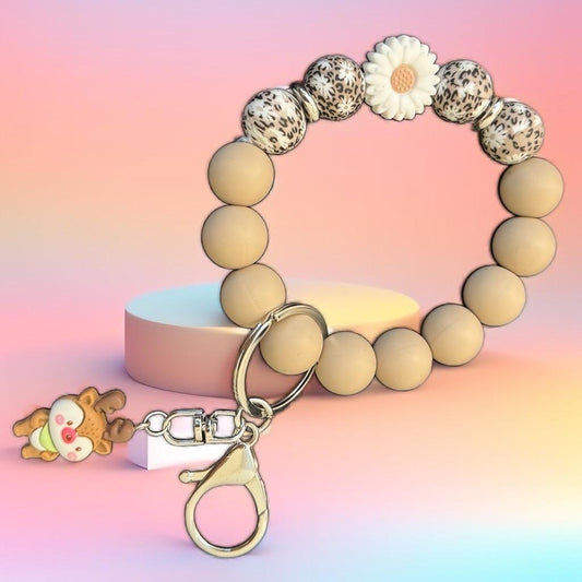 Playful Charm Keychain Bracelet - Adorable Handmade Accessory