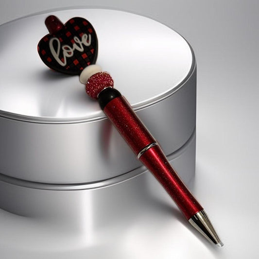 Love" Sparkling Red Pen – Elegant & Romantic