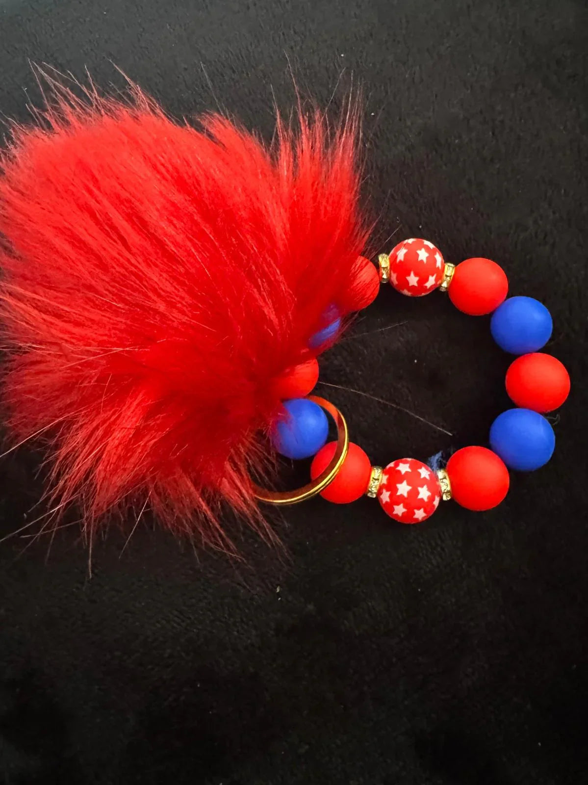 usa theme wristlet keychain bracelete