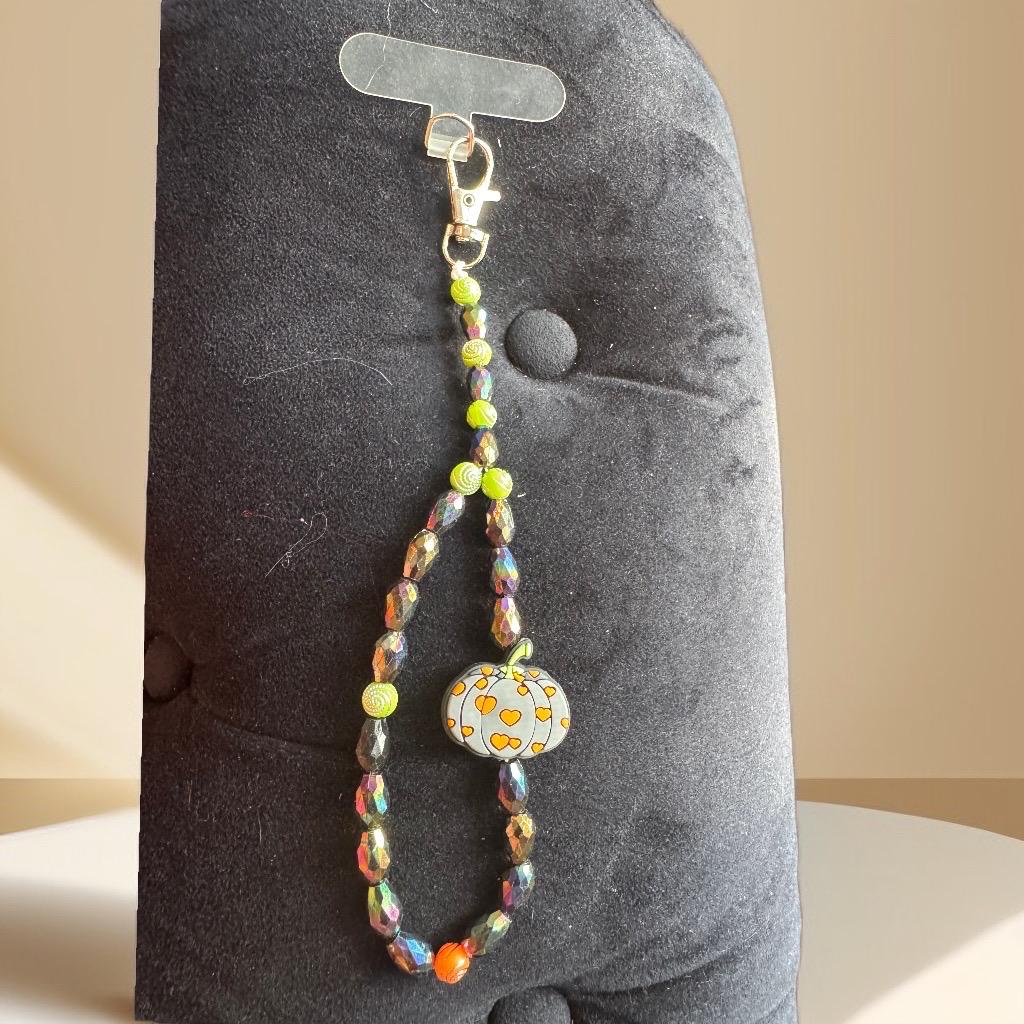 Colorful beaded mobile charm for Halloween 