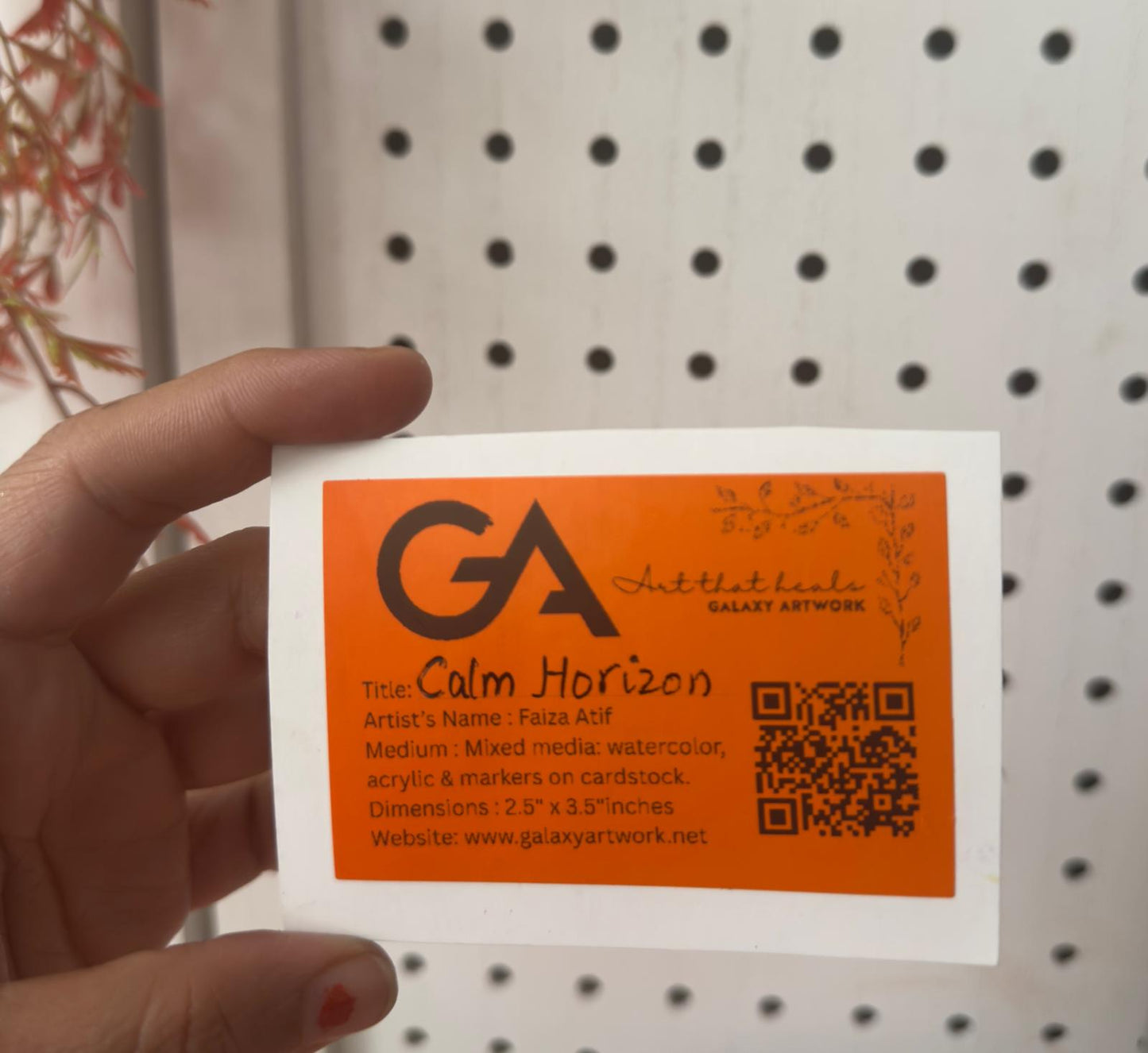 Hand-painted ACEO card of moonrise over mountains with pink and yellow twilight.