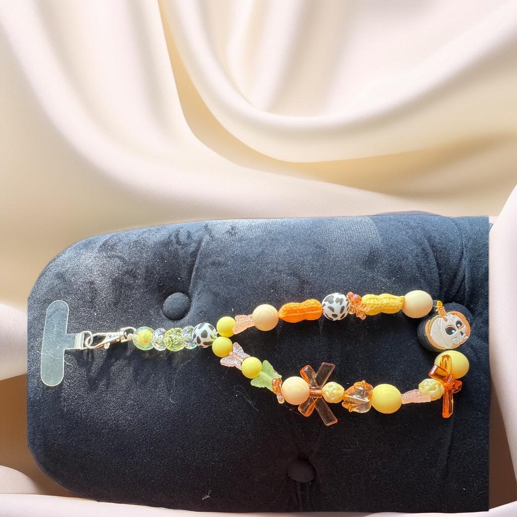 Colorful beaded mobile hanging or lanyard for Halloween special .