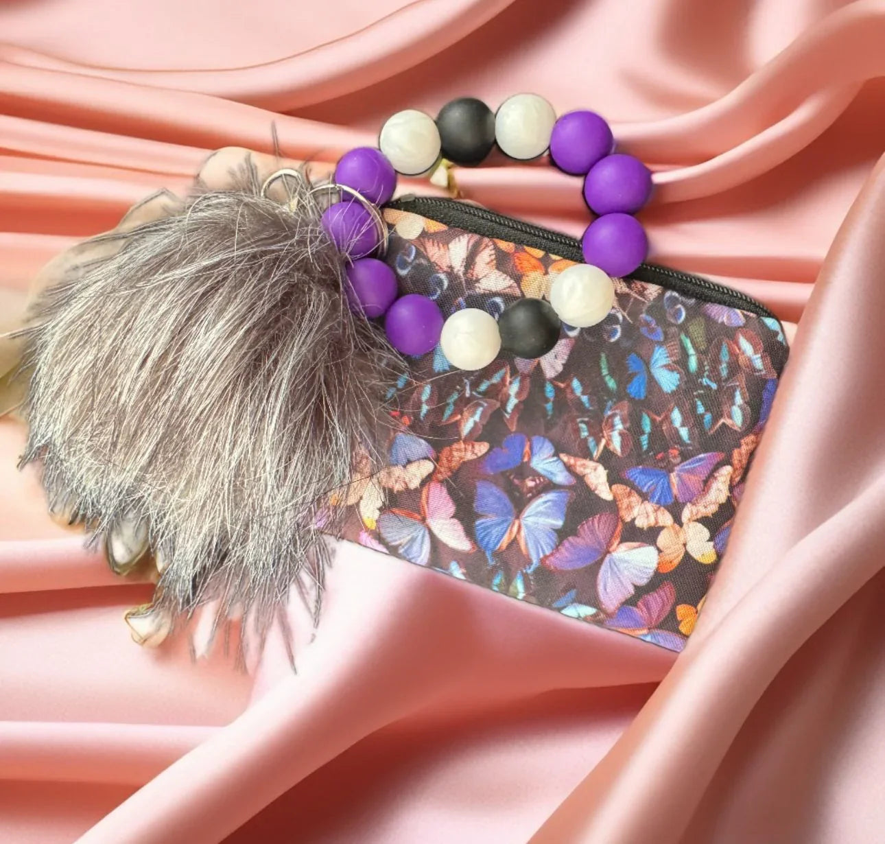 handmade-coin-purse-sets-with-wristlet-fluffy-pom