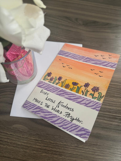 Every Little Kindness Makes the World Brighter” design.