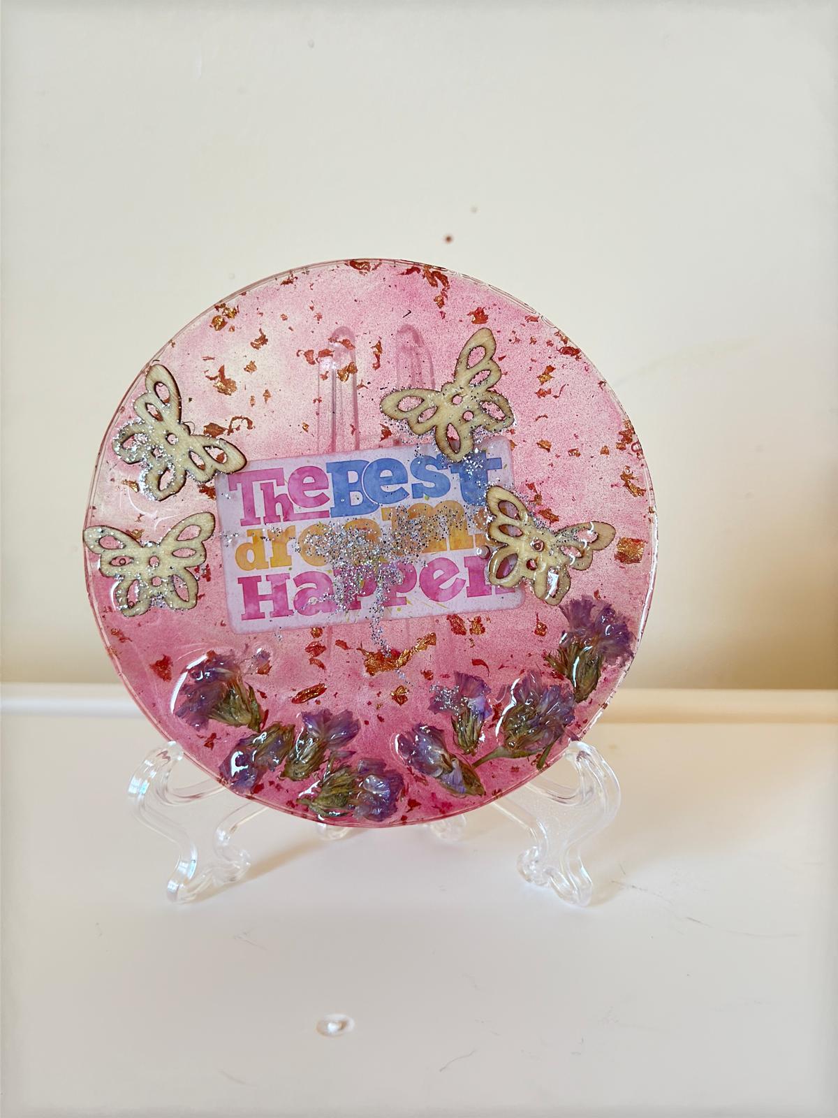 The Best Dreams Happen" Decorative plate