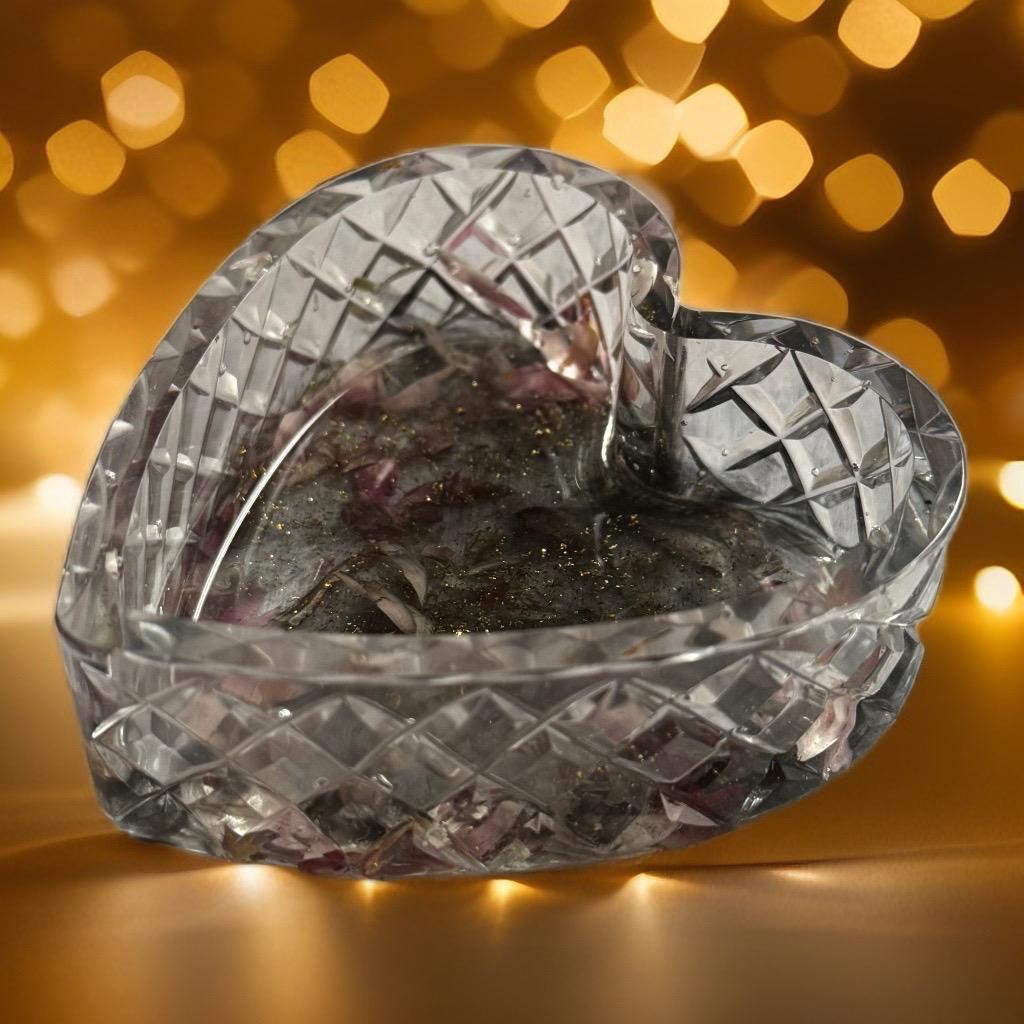 Resin Elegance Heart Bowl"