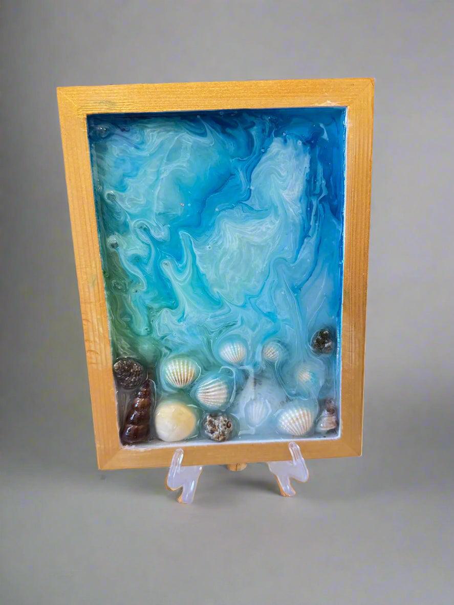 Ocean Serenity – Coastal Resin Art - GalaxyArtWork