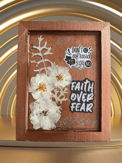 Faith over Fear-Resin Art