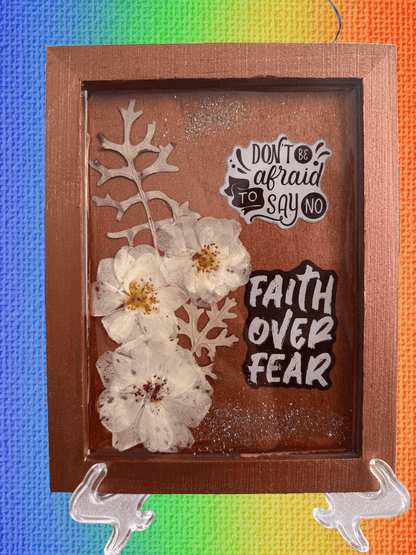 Faith over Fear-Resin Art