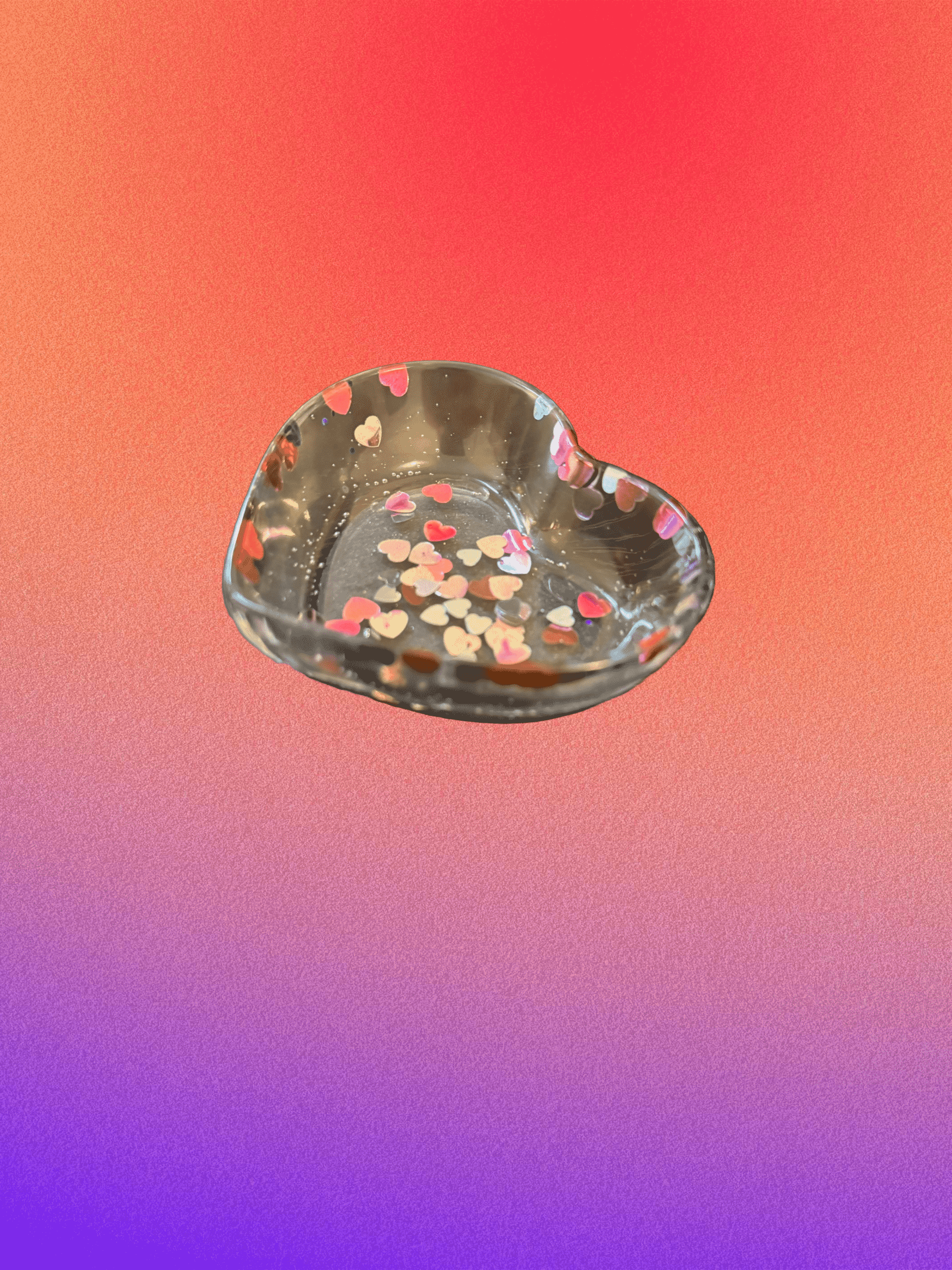 Heartfelt Confetti Trinket Dish – Handmade Art and Craft Gift