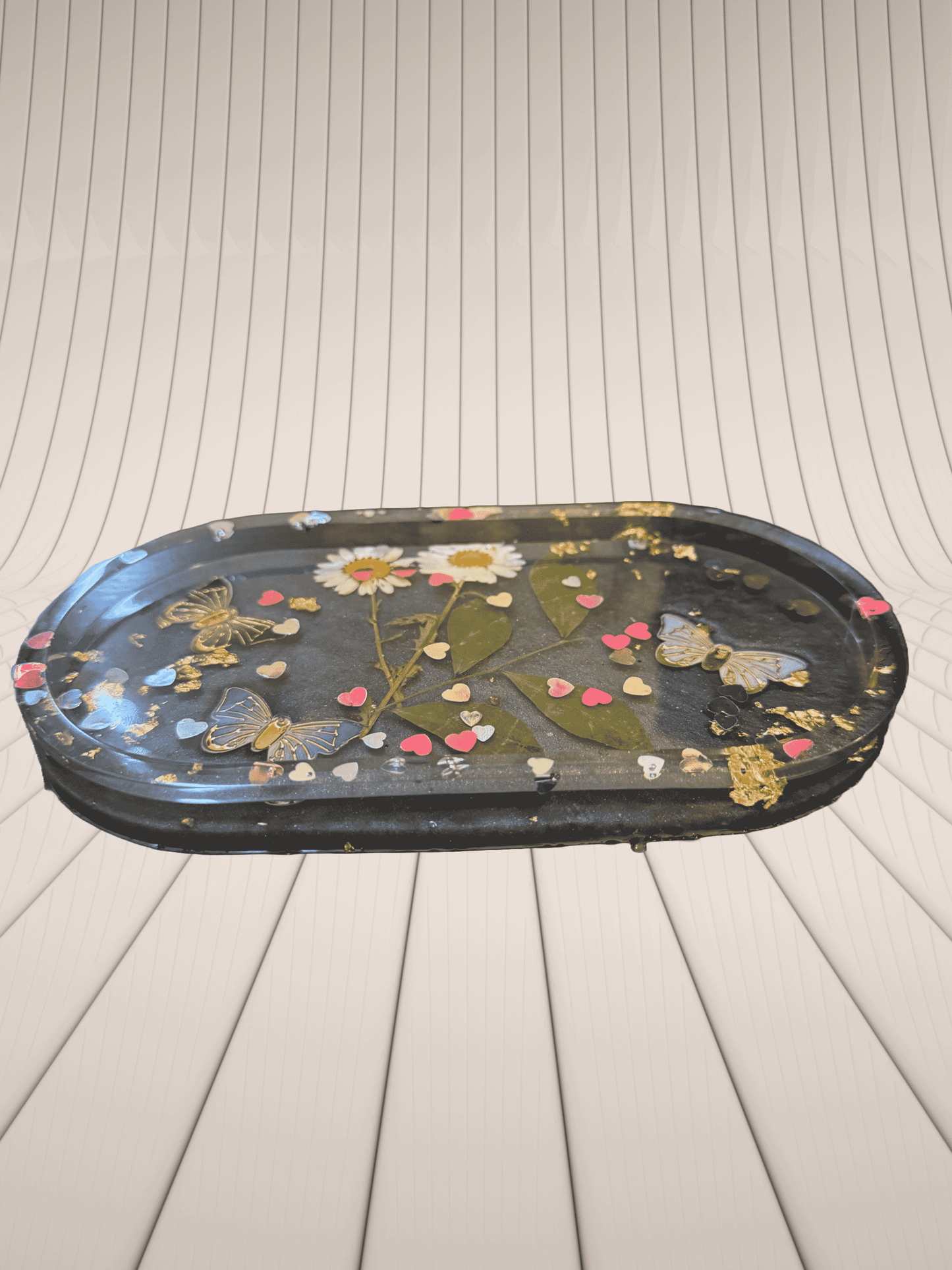 Enchanted Garden Resin Tray – Handmade Art and Craft Gift