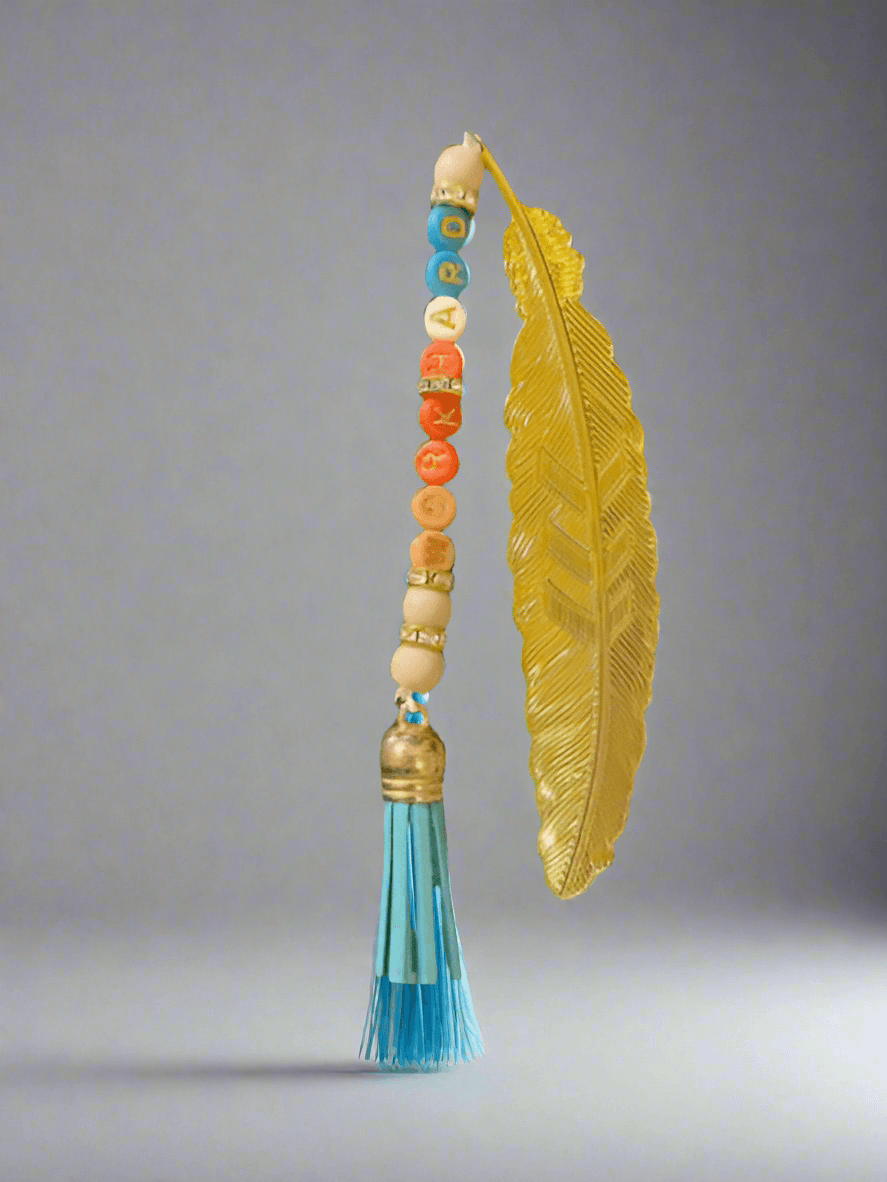 Work Hard Feather Bookmark