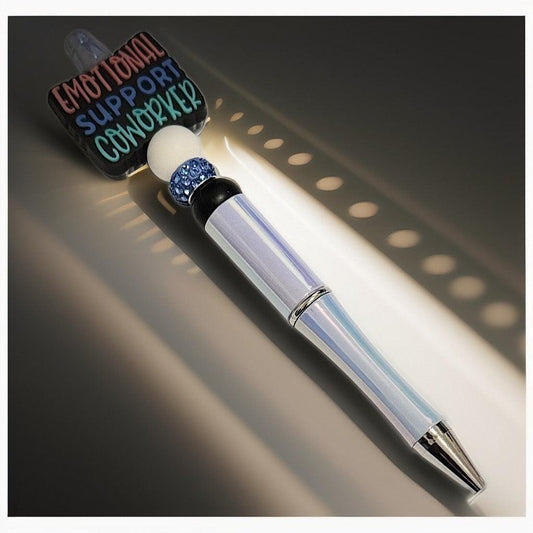 Emotional Support Coworker Beaded Pen – Stylish & Fun Office Gift - GalaxyArtWork