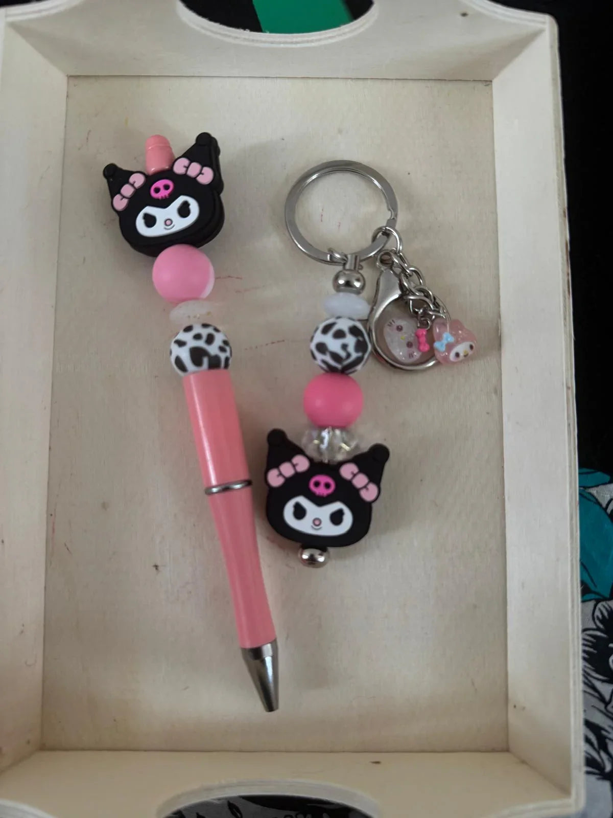 Colorful Beaded Pen & Keychain Gift Sets