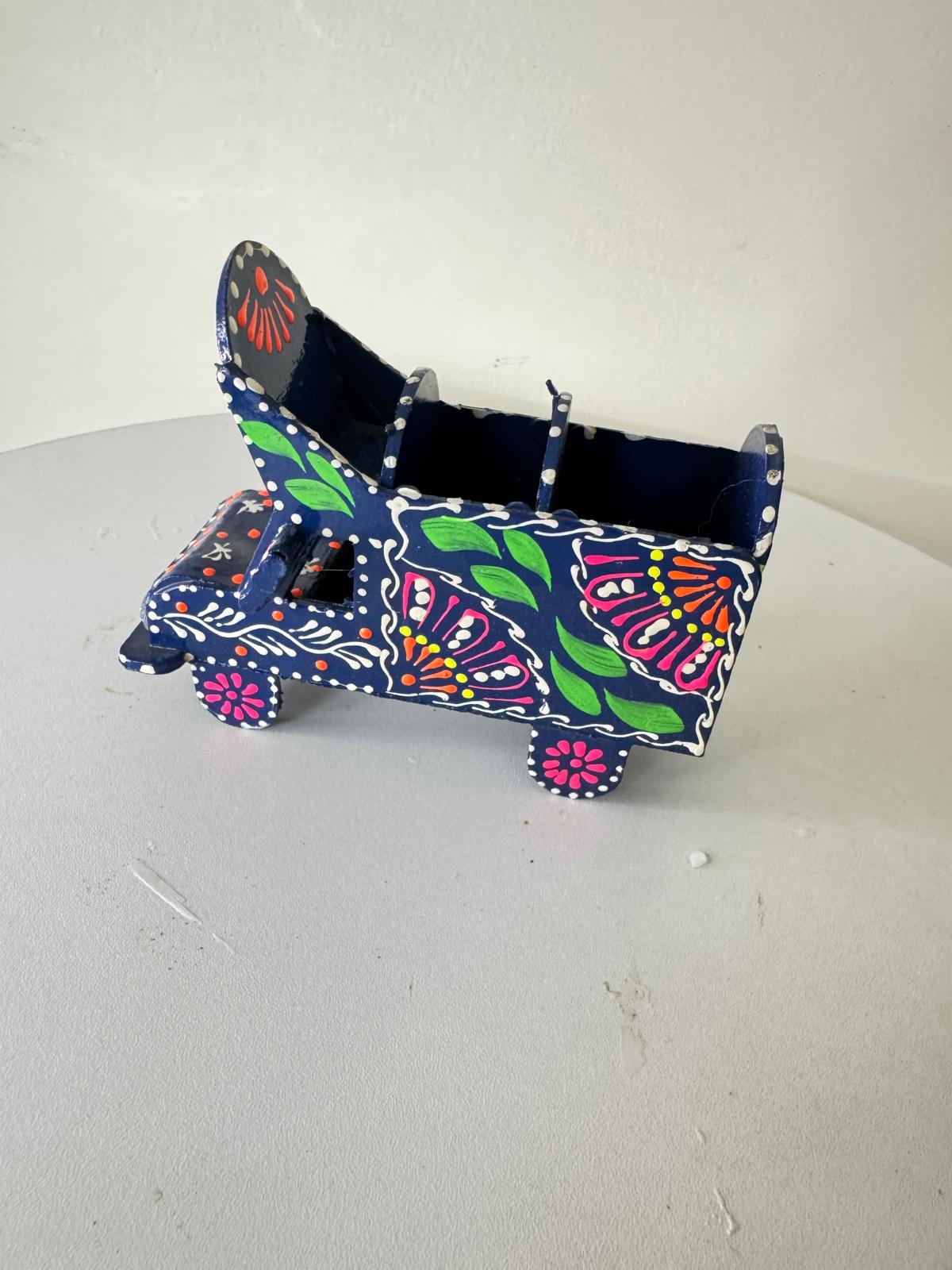 Hand-Painted Pakistani Truck – Traditional Truck Art Desk Organizer