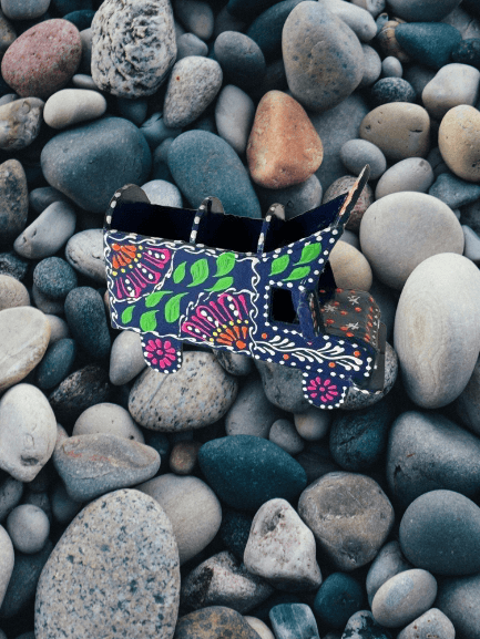 Hand-Painted Pakistani Truck – Traditional Truck Art Desk Organizer - GalaxyArtWork