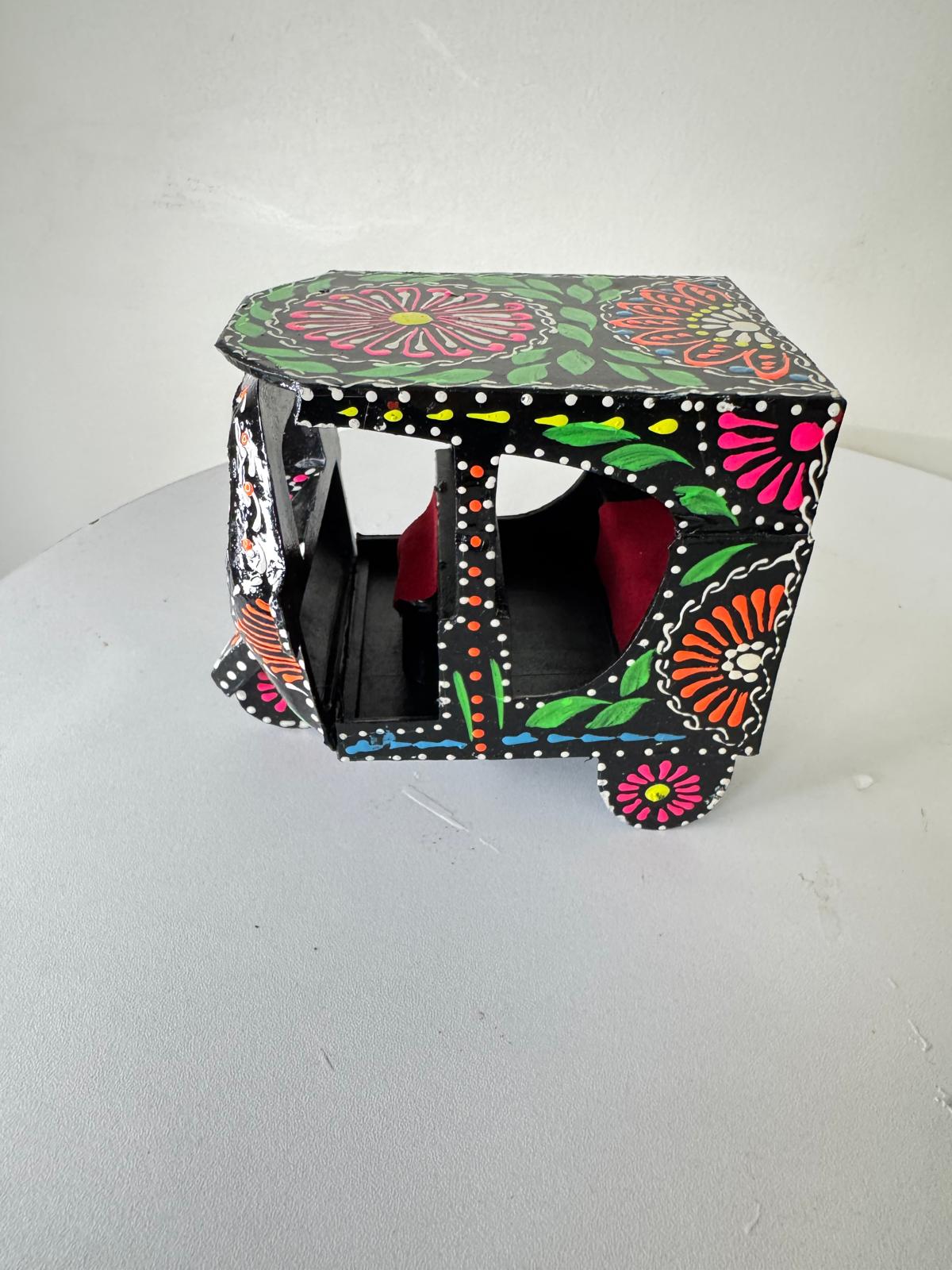 Handmade Miniature Rickshaw | Traditional Pakistani Truck Art Decor