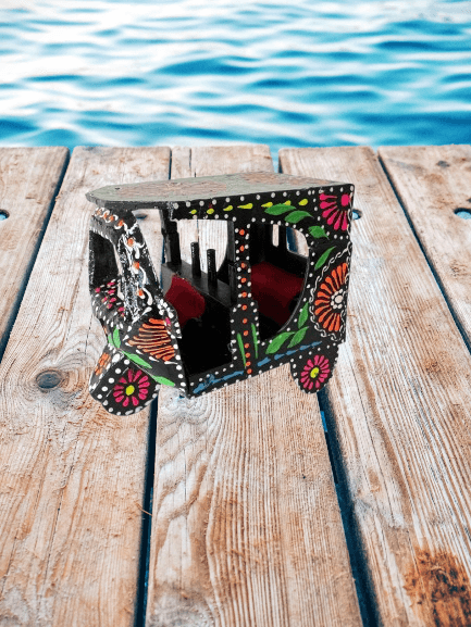 Handmade Miniature Rickshaw | Traditional Pakistani Truck Art Decor - GalaxyArtWork