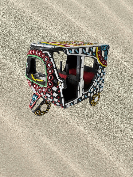 Handcrafted Miniature Rickshaw | Pakistani Truck Art Masterpiece - GalaxyArtWork