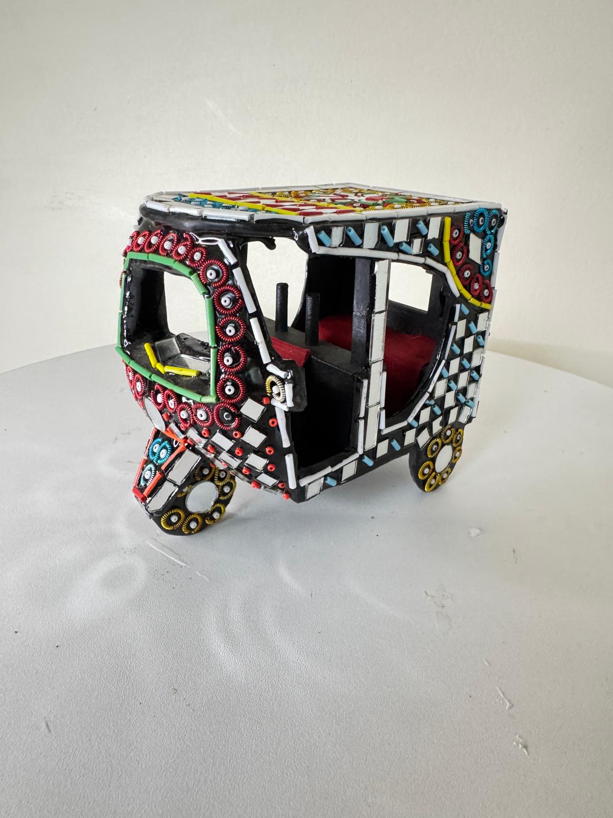 Handcrafted Miniature Rickshaw | Pakistani Truck Art Masterpiece