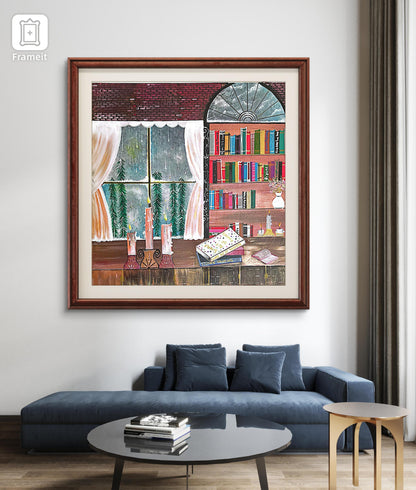 The Glow of Knowledge – 24x24 Inch Handmade Canvas Painting