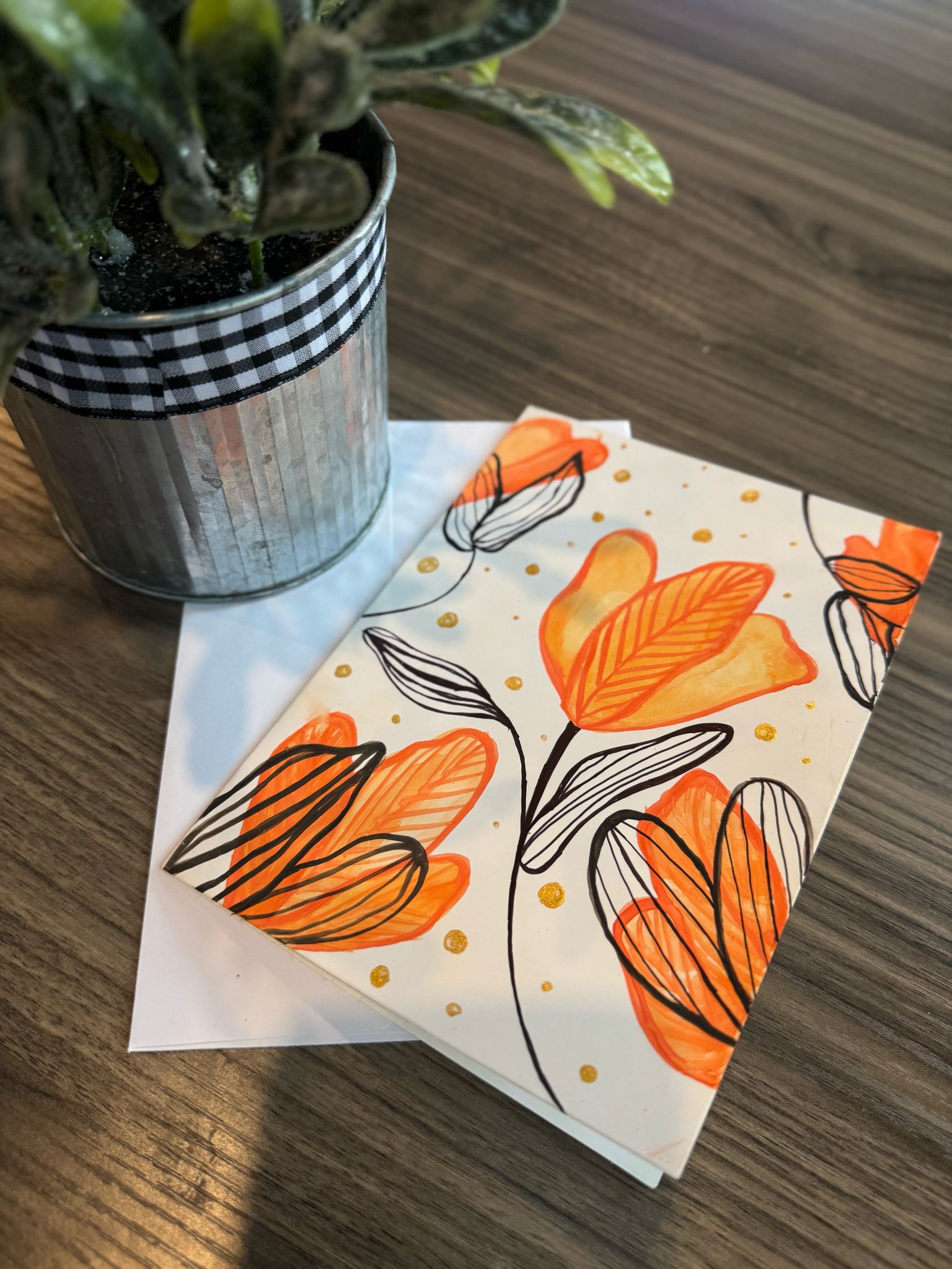 Card with pink roses and 'Best Wishes' text