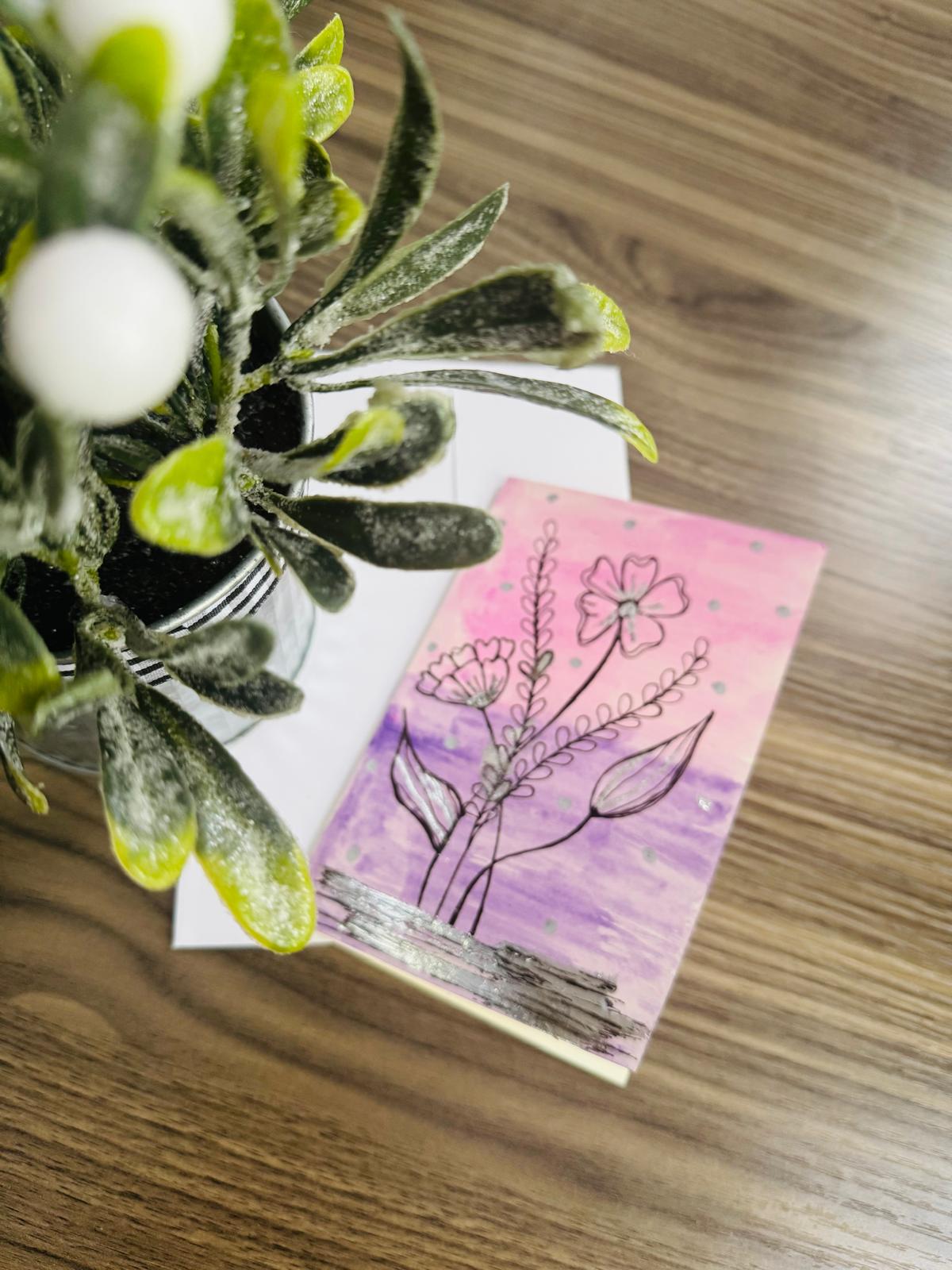 Hand painted cards