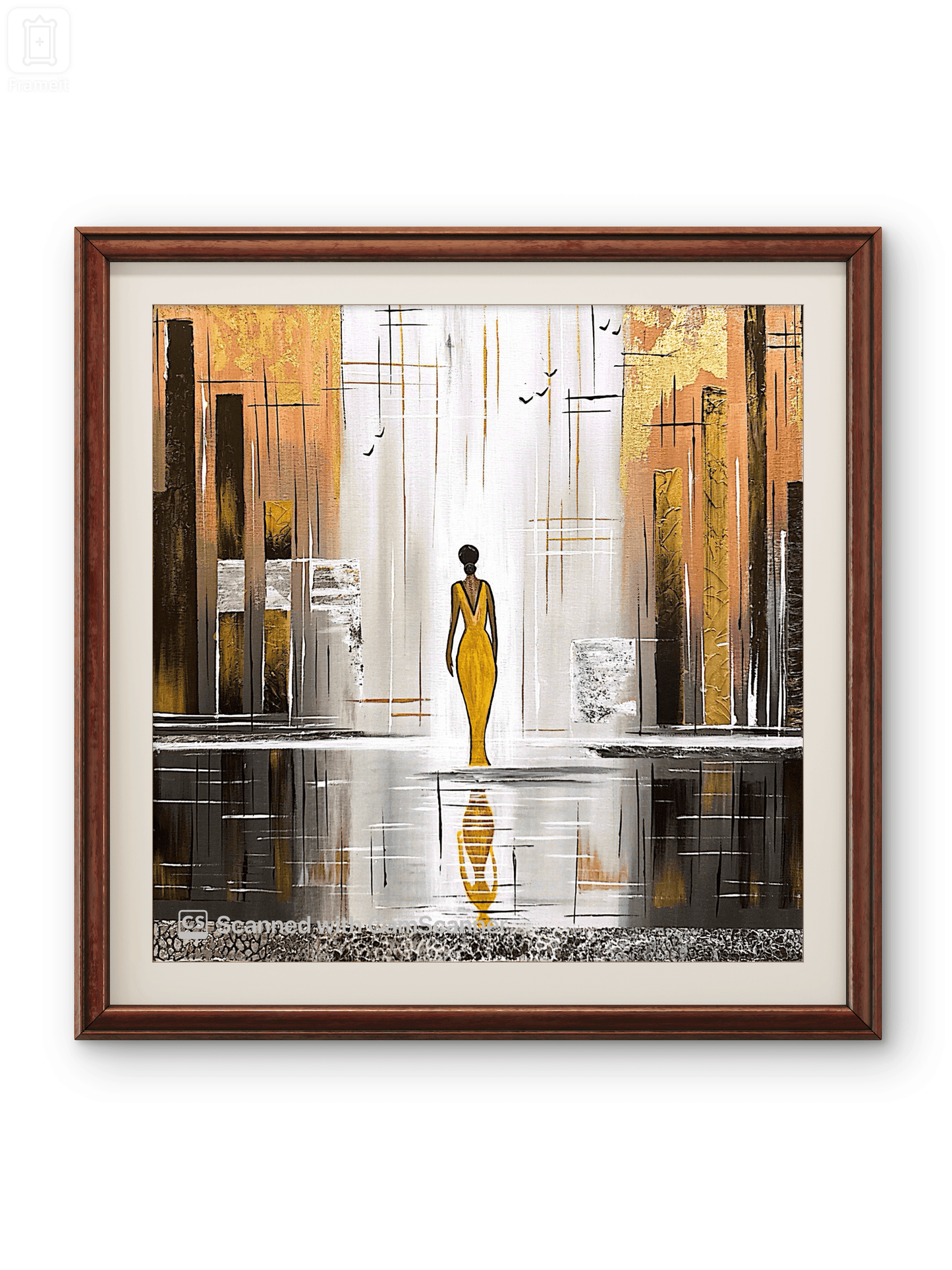 The Walk within– 24x24 Inch Modern Abstract Figurative Art on Canvas(unframed)