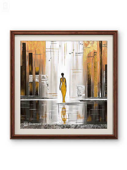 The Walk within– 24x24 Inch Modern Abstract Figurative Art on Canvas(unframed)