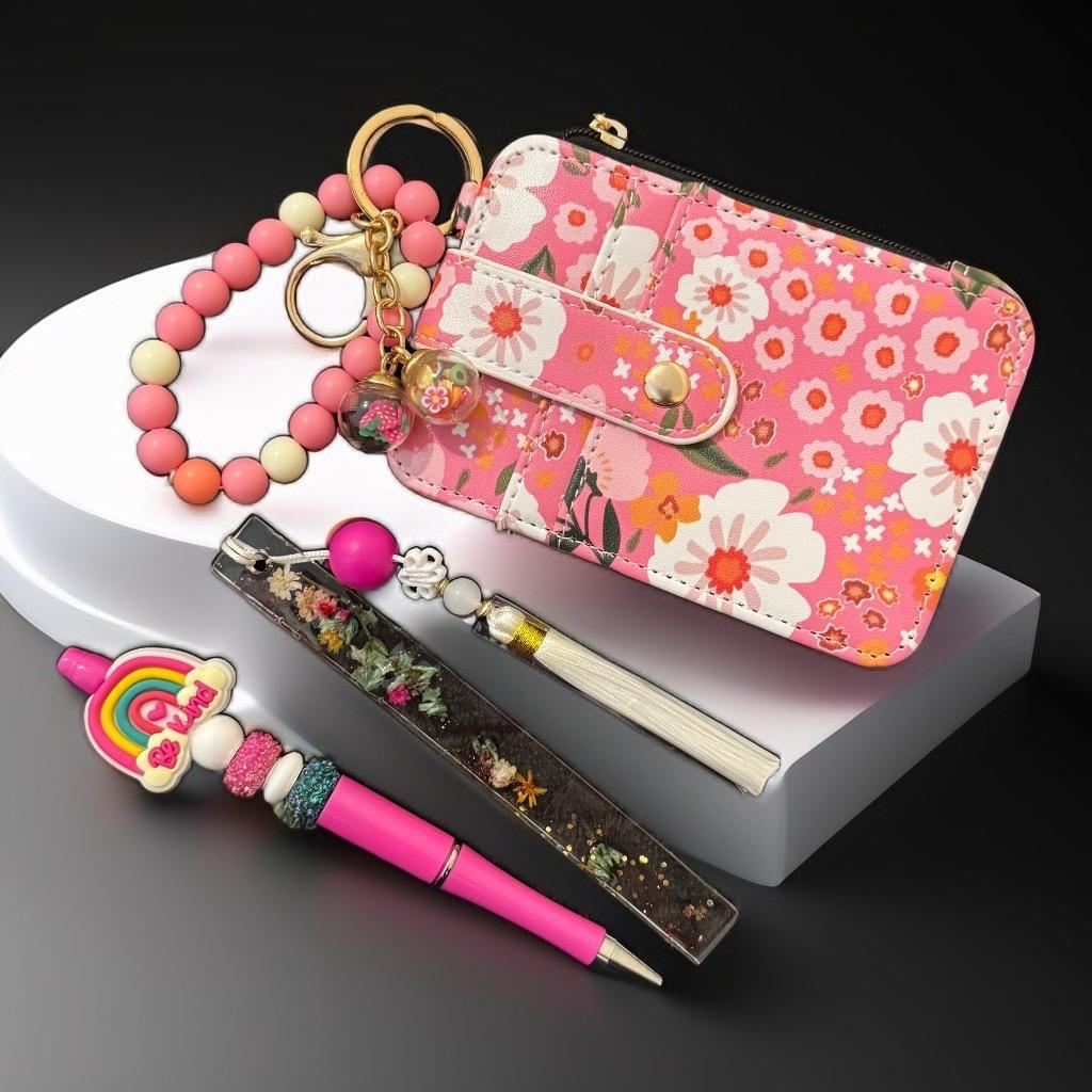 Pink Blossom Gift Set – Handmade Floral Collection